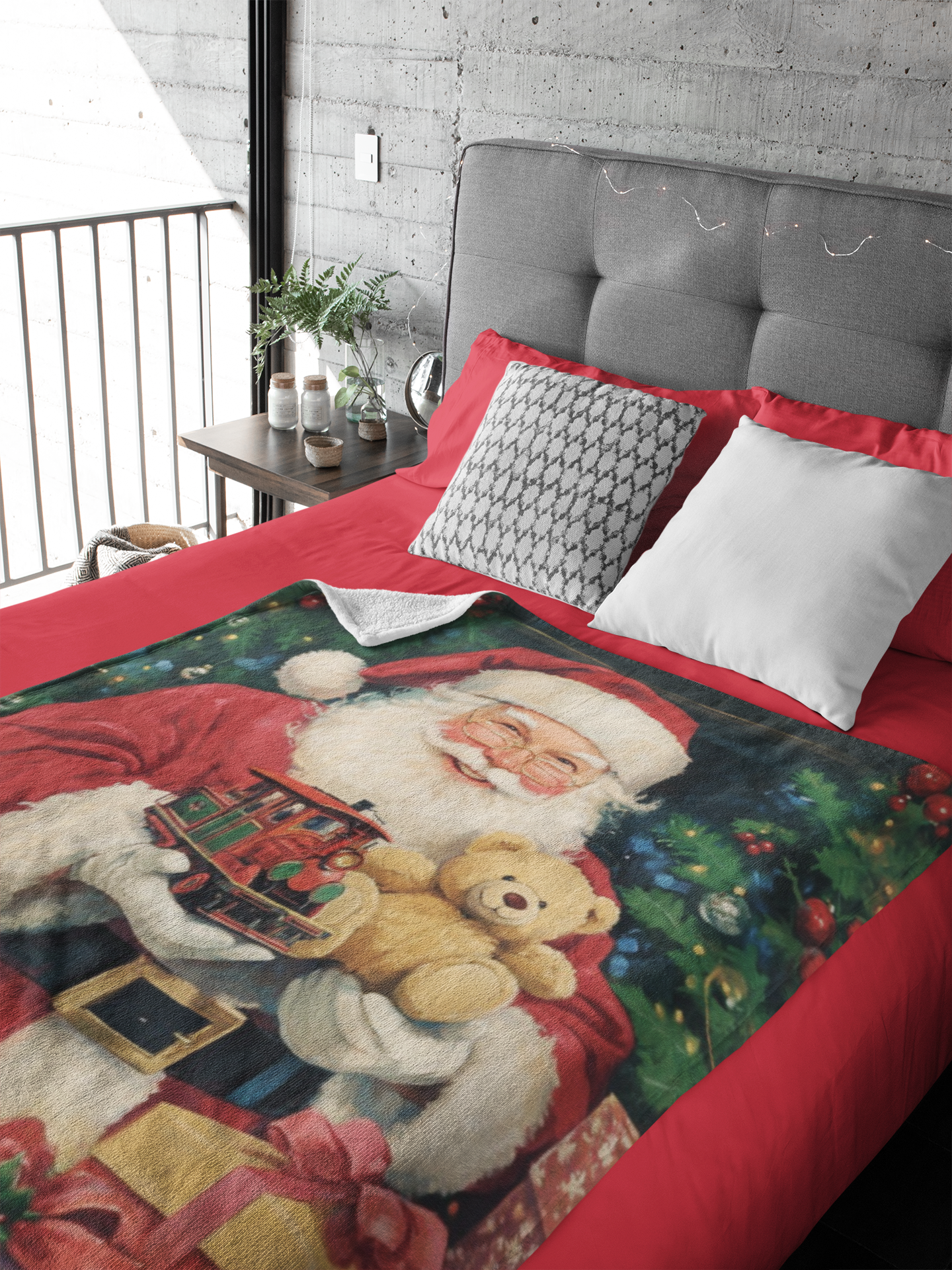 Cozy Santa Plush Blanket for Holiday Snuggles