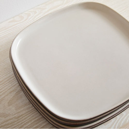 Kaloh Stoneware Square Dinner Plates (Set of 4)