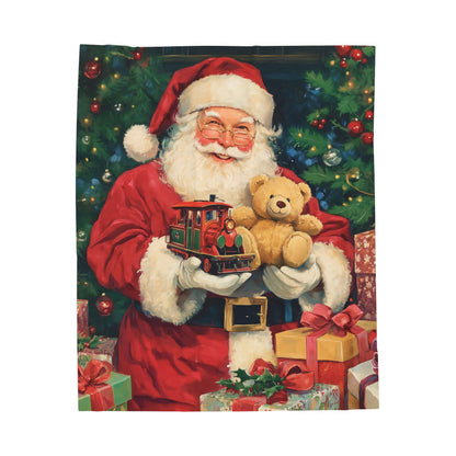 Cozy Santa Plush Blanket for Holiday Snuggles