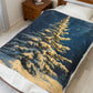 Cozy Winter-Snow Covered Fraser Fir Velveteen Plush Blanket