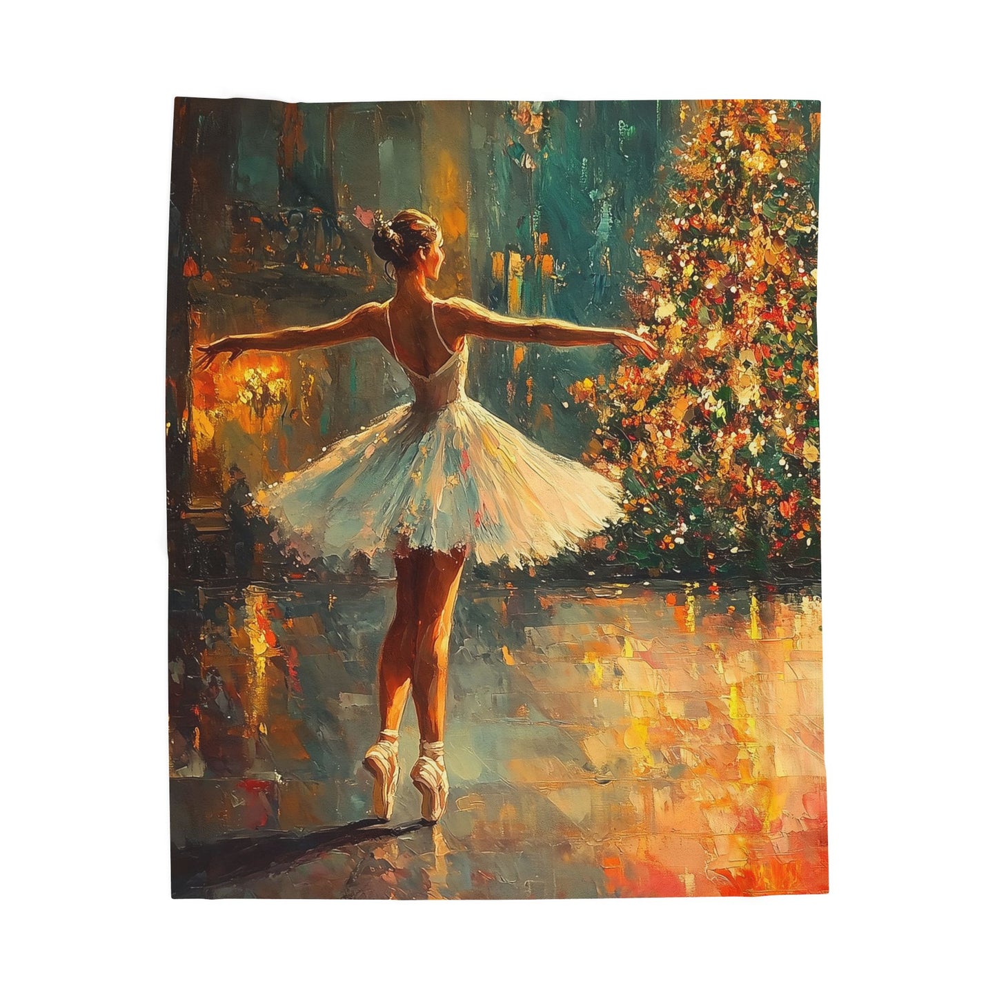 Ballet-Inspired Christmas Velveteen Plush Blanket for Cozy Nights