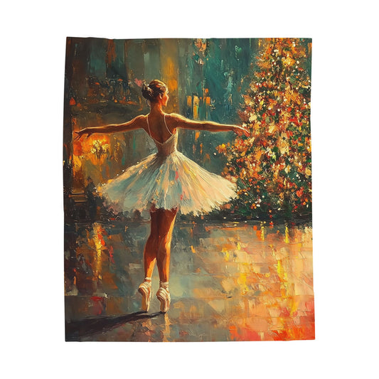 Ballet-Inspired Christmas Velveteen Plush Blanket for Cozy Nights