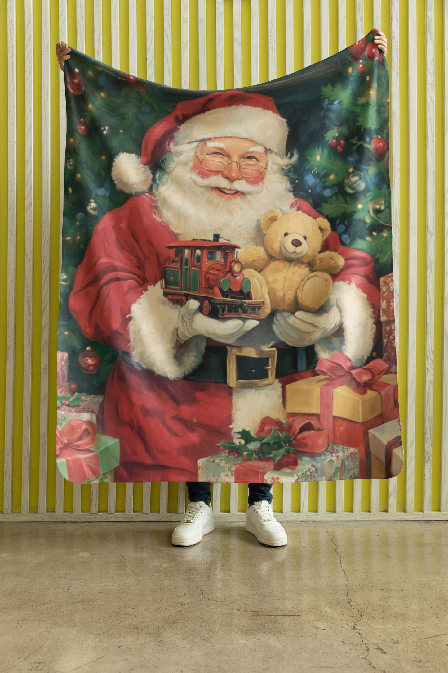 Cozy Santa Plush Blanket for Holiday Snuggles