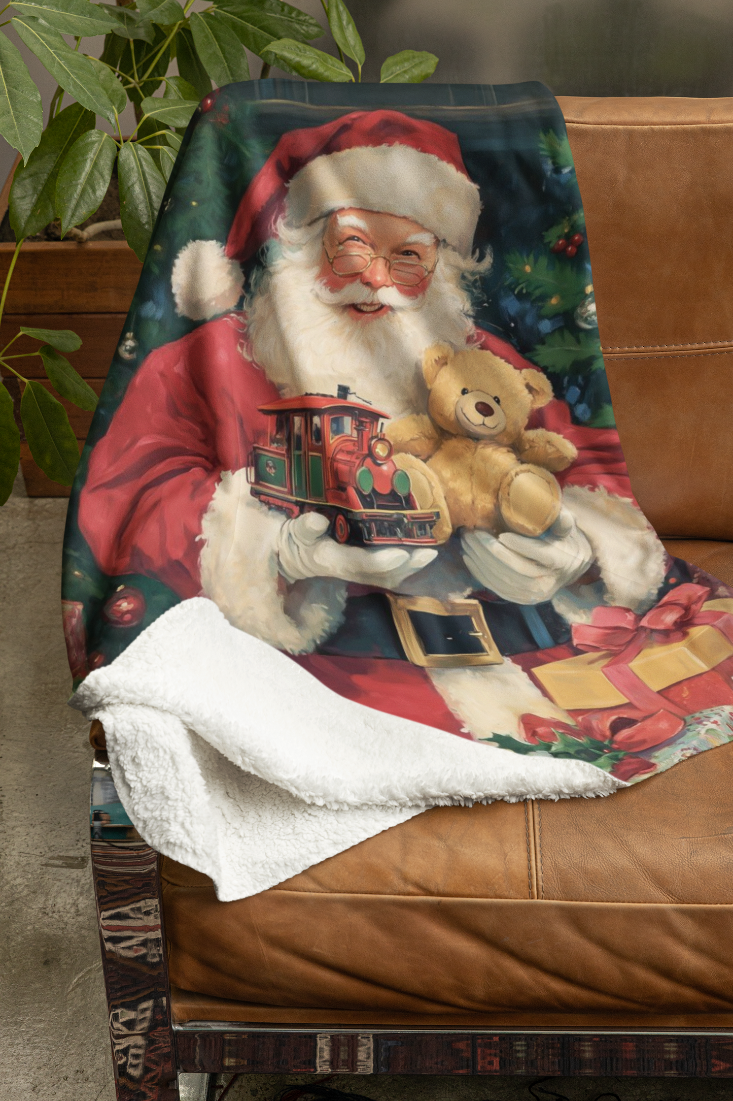 Cozy Santa Plush Blanket for Holiday Snuggles
