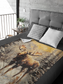 Cozy Winter Moose-Themed Velveteen Plush Blanket