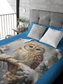 Cozy Winter Barred Owl Velveteen Plush Blanket