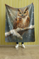 Snowy Great Horned Owl Velveteen Plush Blanket – Cozy Wildlife Throw for Winter Comfort