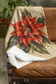 Festive Poinsettia Velveteen Plush Blanket