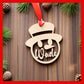 Personalized Name Wood Christmas Ornament - Snowman, Reindeer, Santa