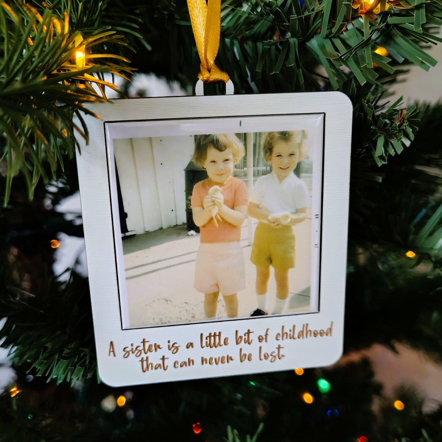 Sister Photo Magnet Christmas Ornament