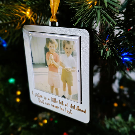 Sister Photo Magnet Christmas Ornament