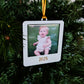 Personalized Square Photo Magnet Christmas Ornament