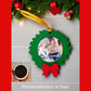 Personalized Christmas Wreath Photo Magnet Ornament